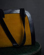 "CELINE" Circle charm design suede one-handle bag