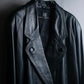 "PIERRE BALMAIN" Oversized double-breasted lamb leather tailored jacket