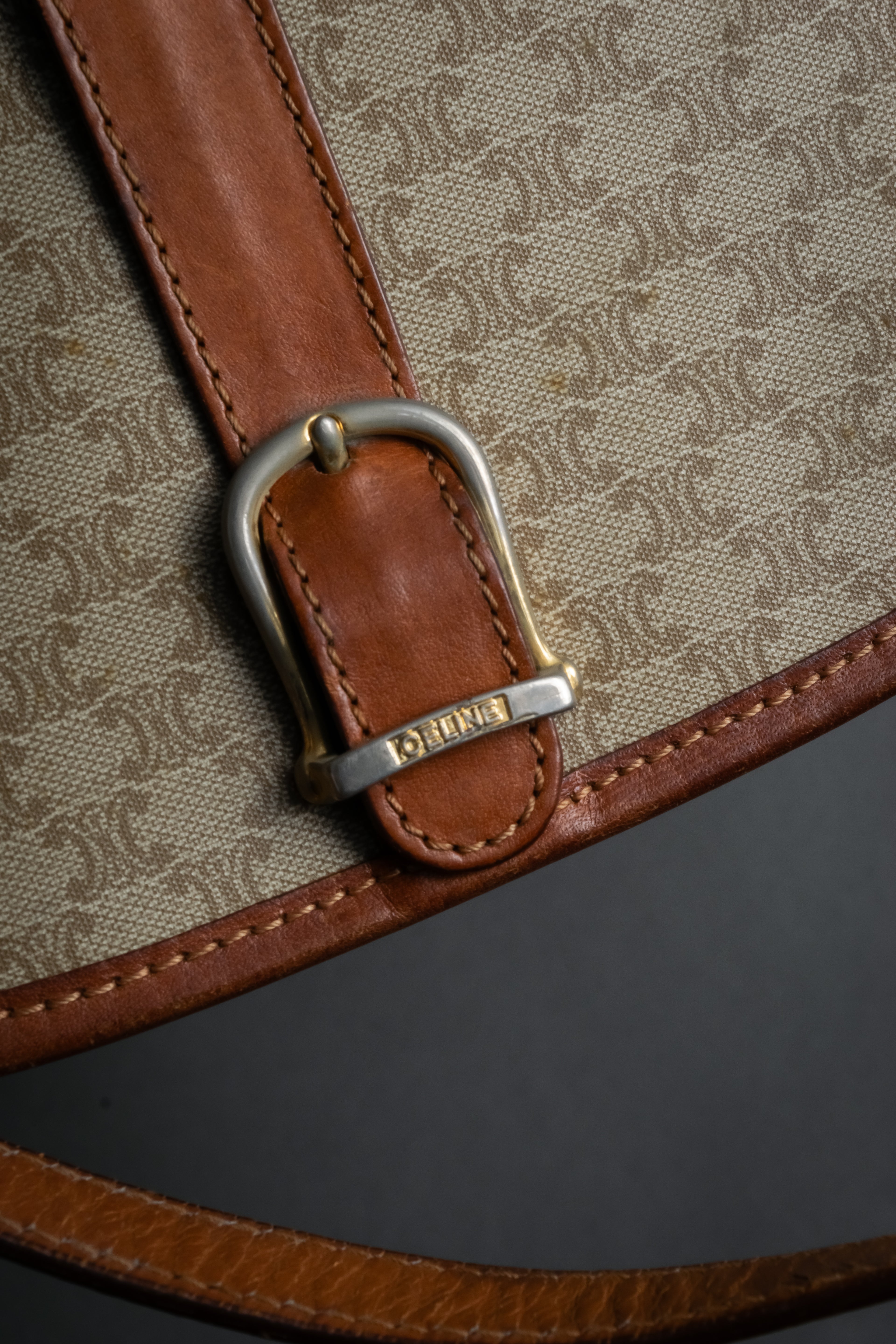 "CELINE Macadam pattern combination shoulder bag