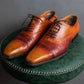 "Santoni" Gradient color leather derby shoes"