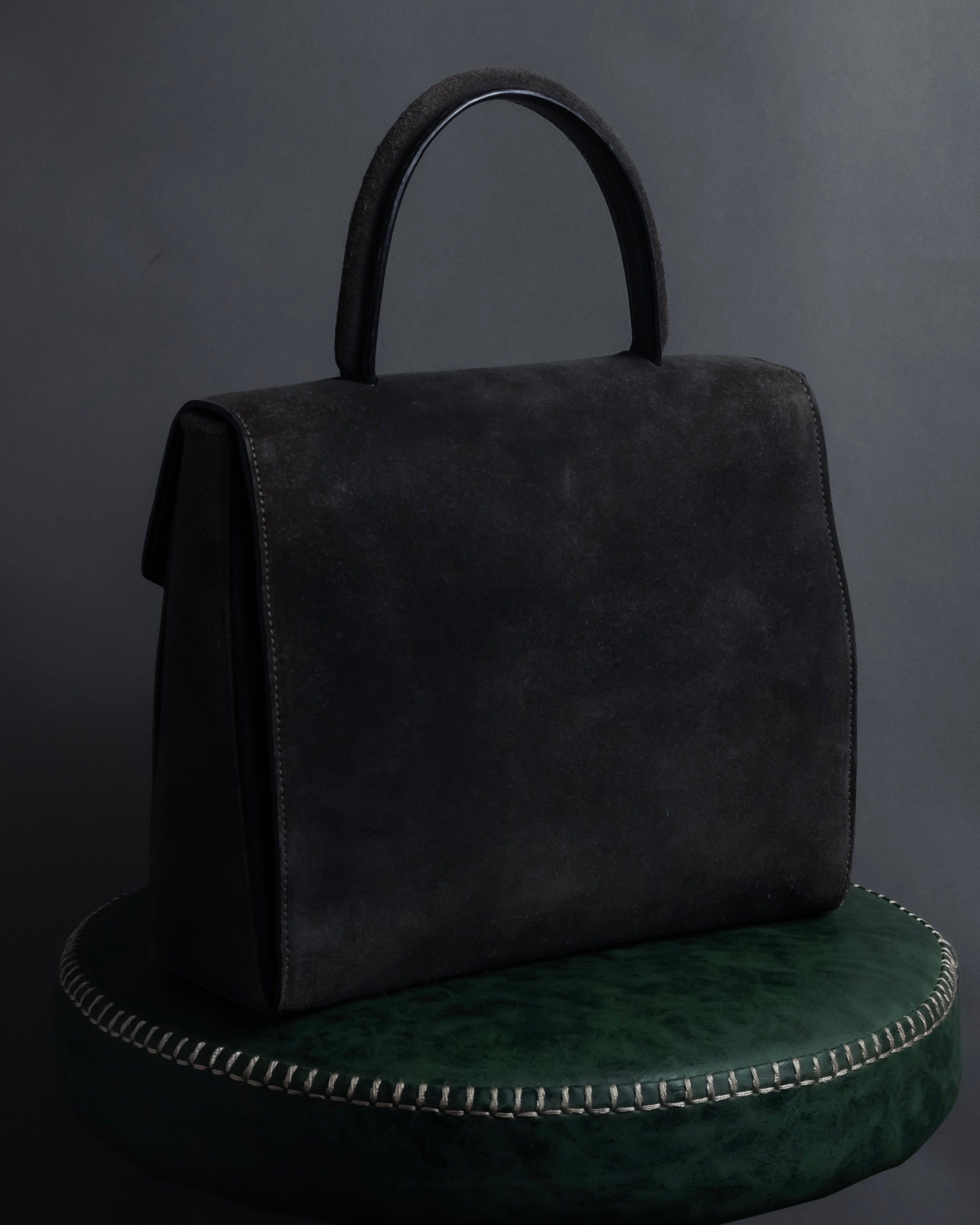 "CELINE" Losange design suede combination bag