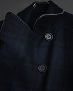 "HUGO BOSS" Double-breasted plaid coat