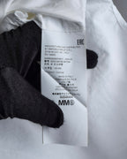 "MM6 MAISON MARGIELA" 20SS Frilled overlay cotton hybrid shirt
