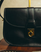 “CELINE” 90’s-00’s Ring lock leather shoulder bag