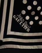 "JEAN PAUL GAULTIER" Classical dot pattern silk scarf