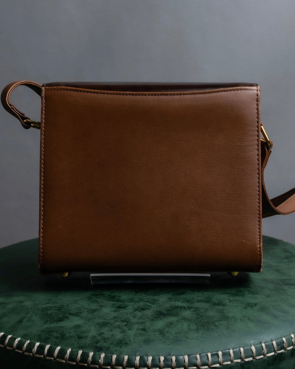 "Valentino Garavani" Leather combination design gold parts shoulder bag