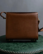 "Valentino Garavani" Leather combination design gold parts shoulder bag