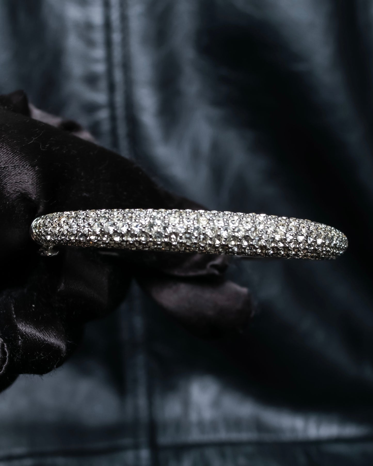 "Christian Dior" Crystal studded bangle