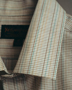 "Yves Saint Laurent" 70's Classic checked dress shirt