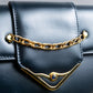 "Cartier" Sapphire rhinestone chain shoulder bag