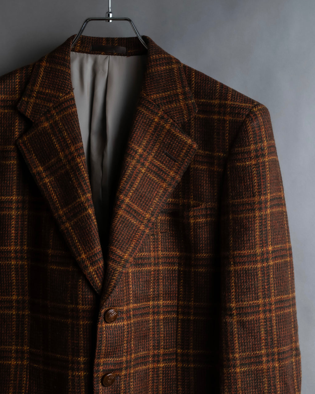 "Burberrys" Warm-colored checked twill tailored jacket