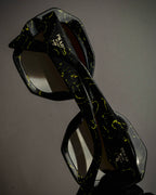 "PRADA" Yellow marble acetate sunglasses