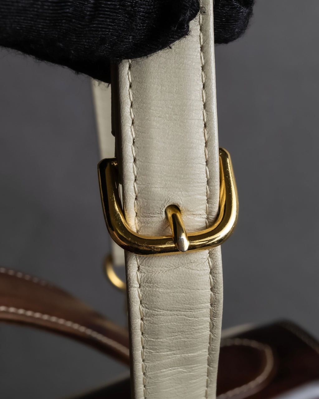 "Valentino Garavani" Square form bicolor 2way leather bag