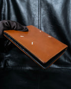 "Maison Margiela" Brown Leather Compact Wallet