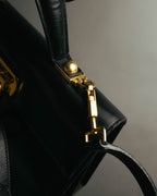 “Salvatore Ferragamo” 90’s-00’s Gancini leather top handle shoulder bag