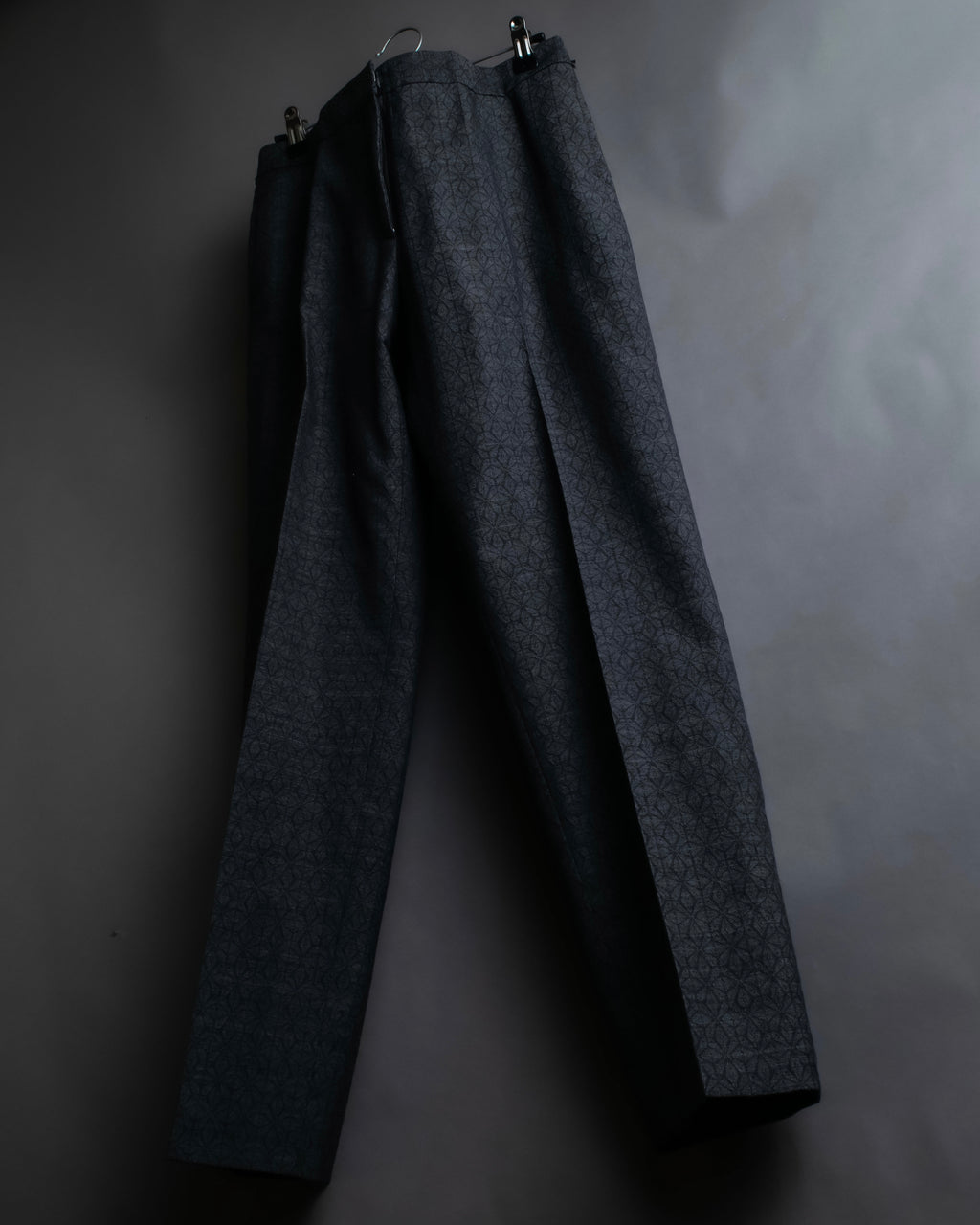 "Maison Martin Margiela" Geometric pattern high waist slim slacks