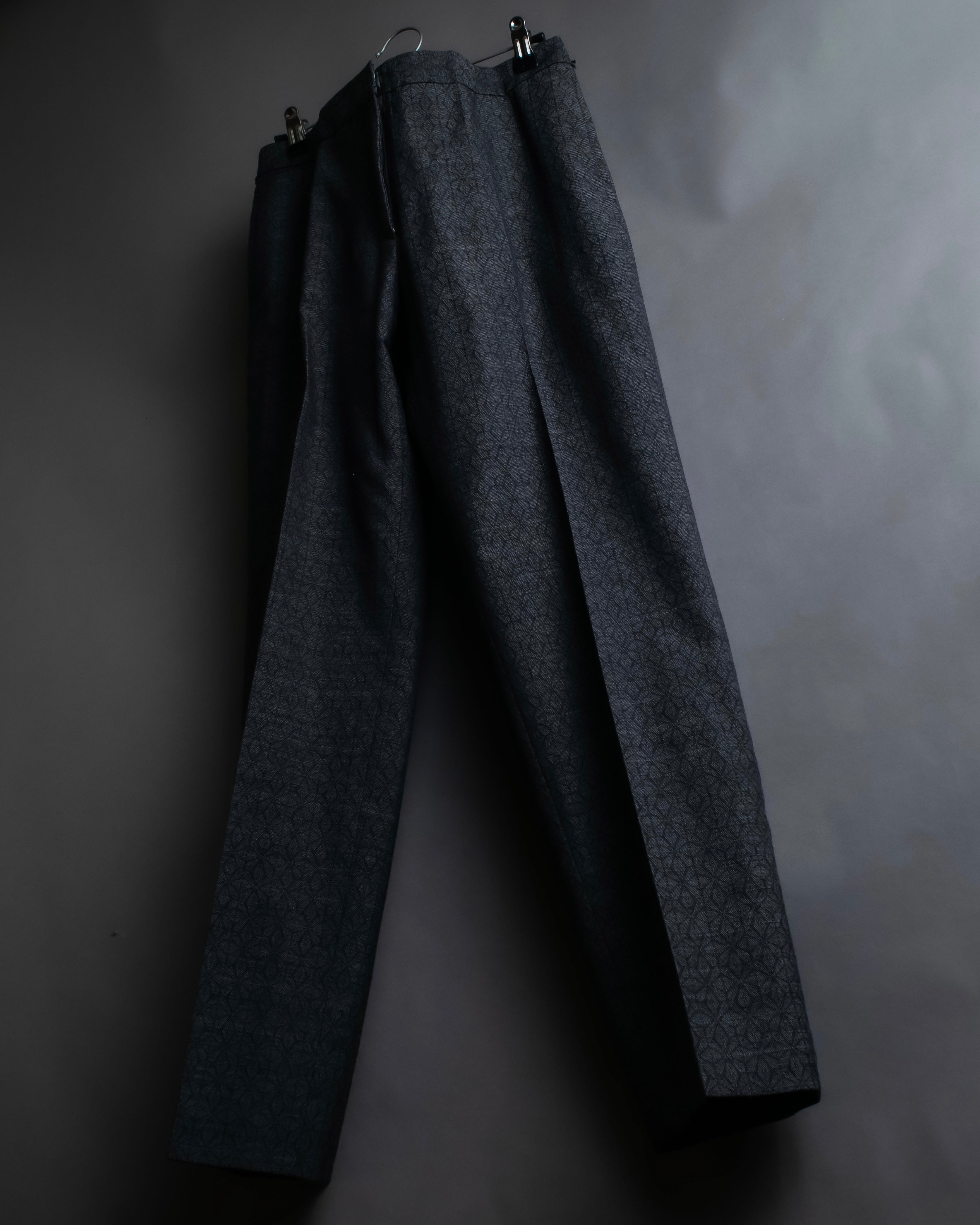 "Maison Martin Margiela" Geometric pattern high waist slim slacks