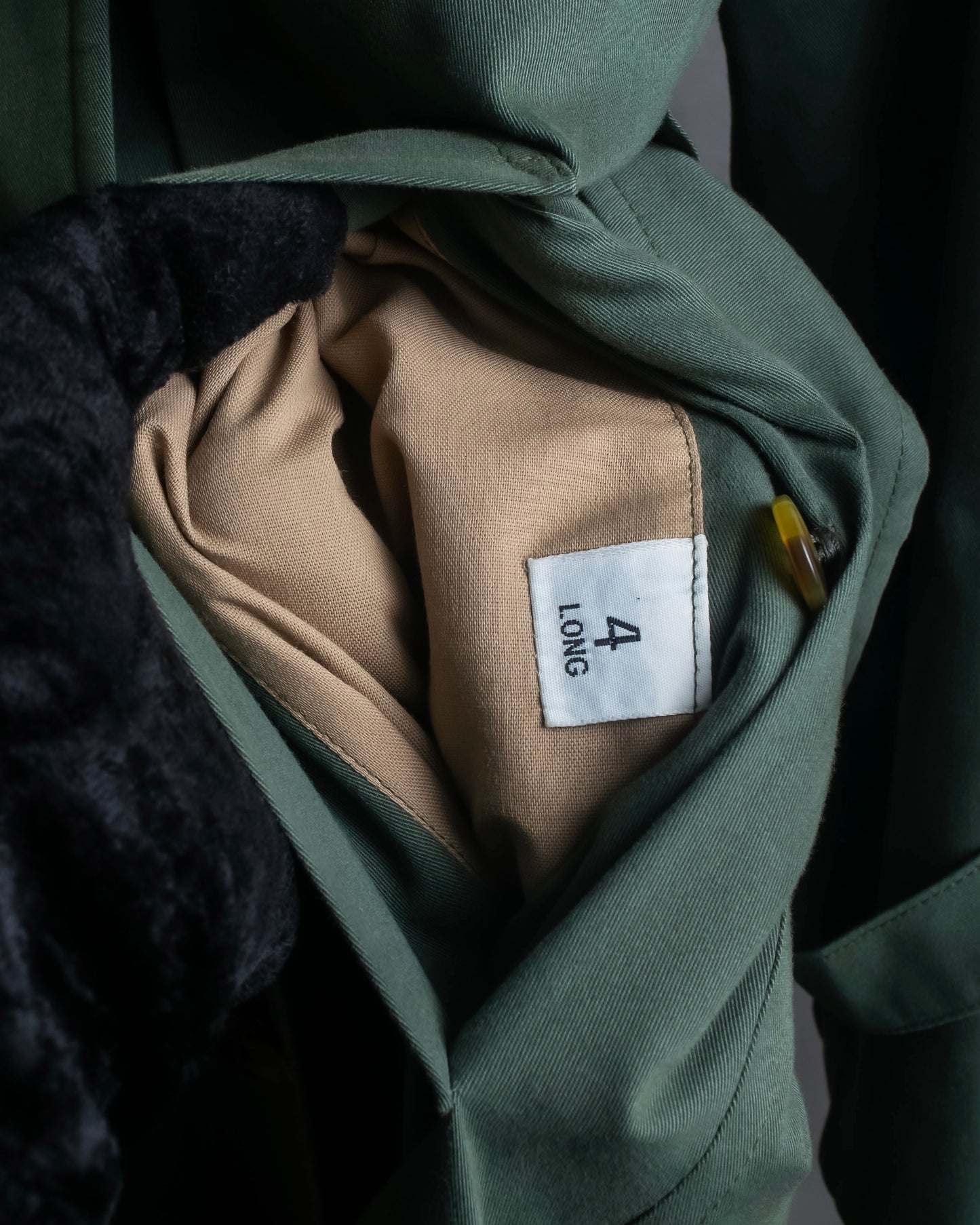 "BURBERRYS" Military detail oversized belted trench coat