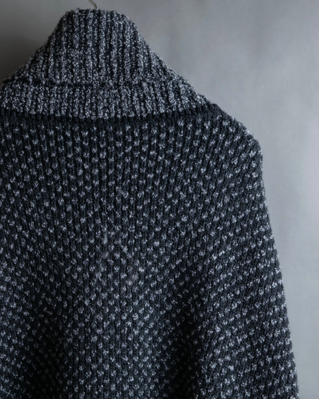 "DOLCE & GABBANA" Poncho silhouette waffle knit pullover