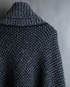 "DOLCE & GABBANA" Poncho silhouette waffle knit pullover