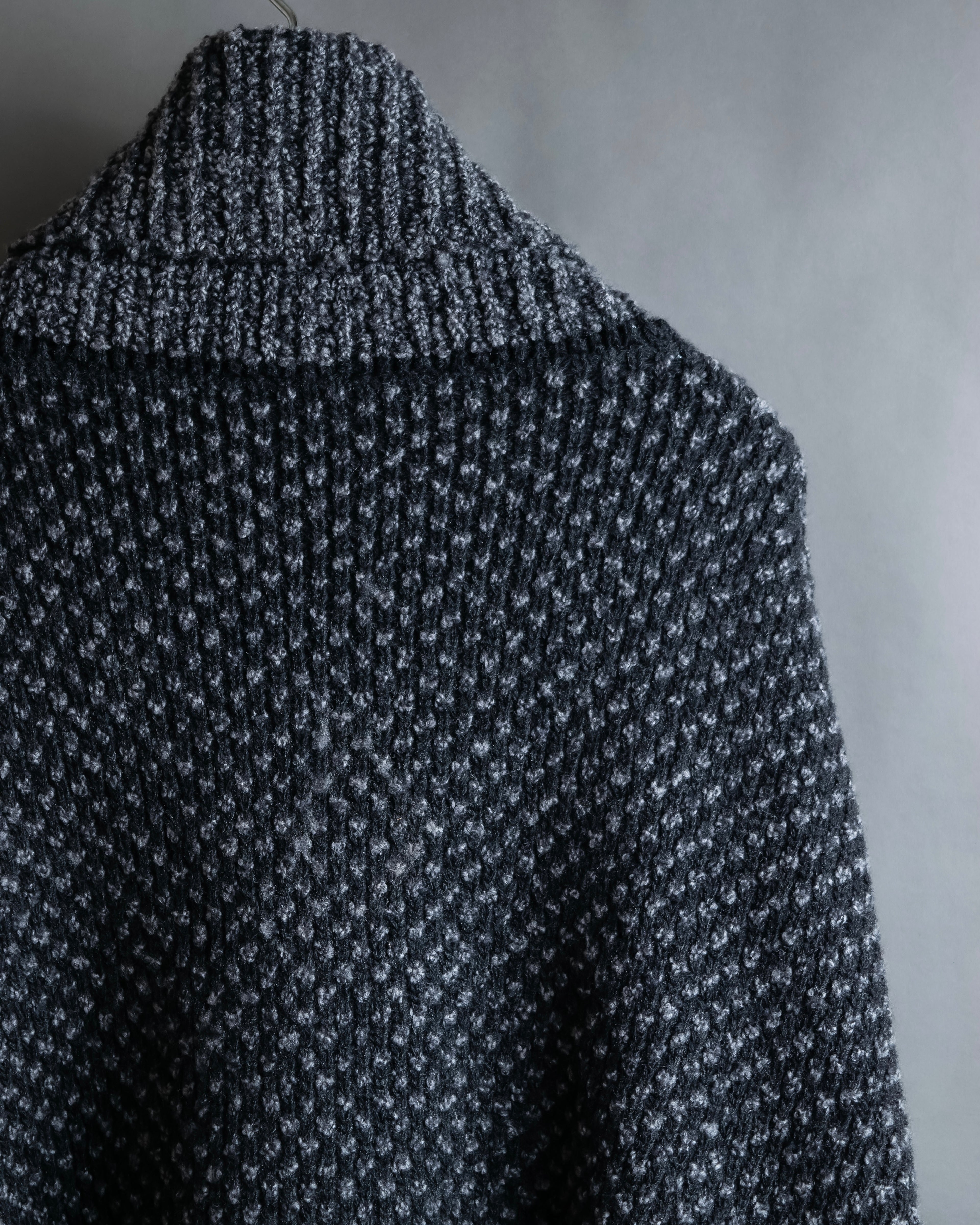 "DOLCE & GABBANA" Poncho silhouette waffle knit pullover