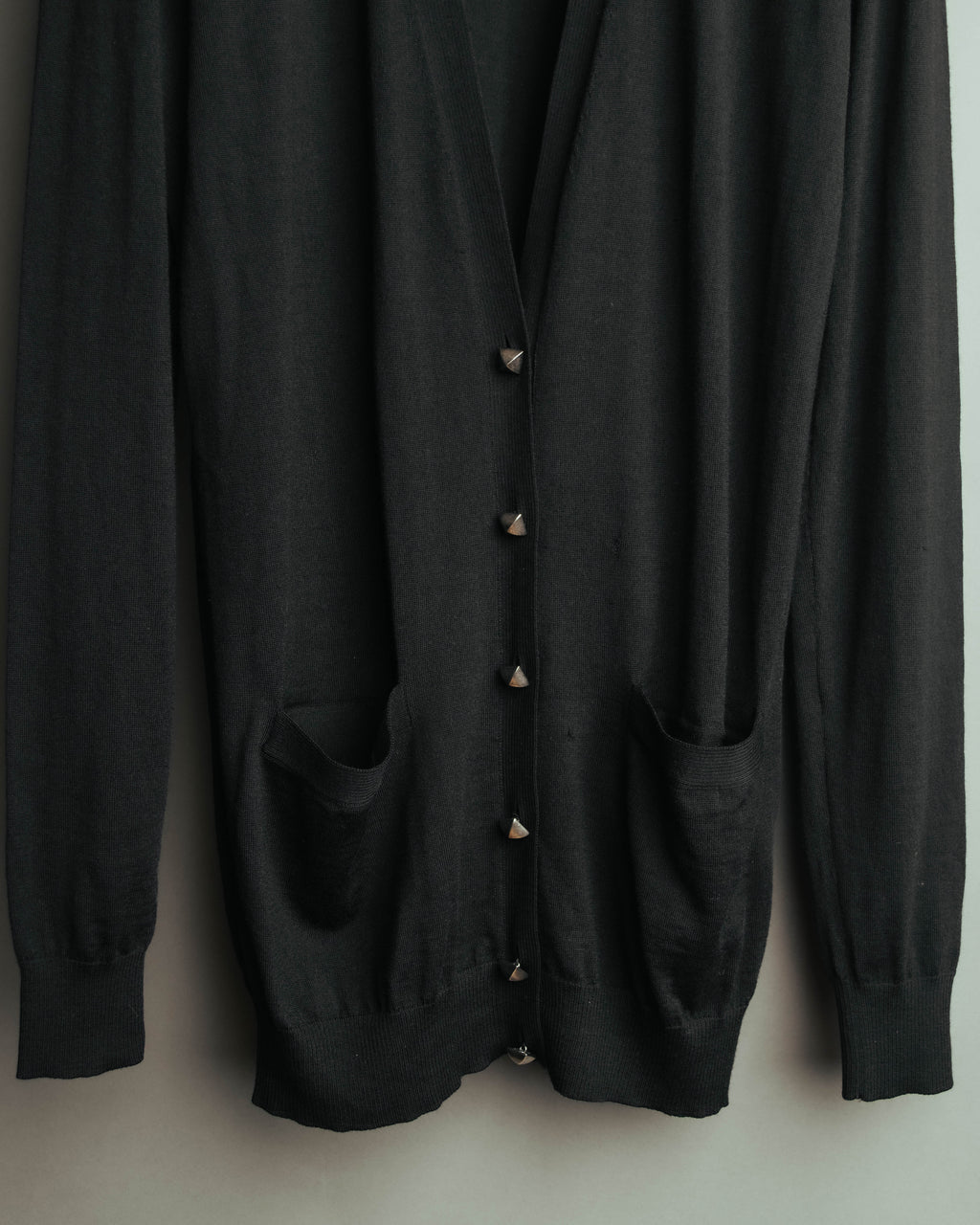"Hermès" 90's-00's Medor button wool knit cardigan