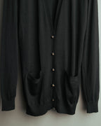 "Hermès" 90's-00's Medor button wool knit cardigan
