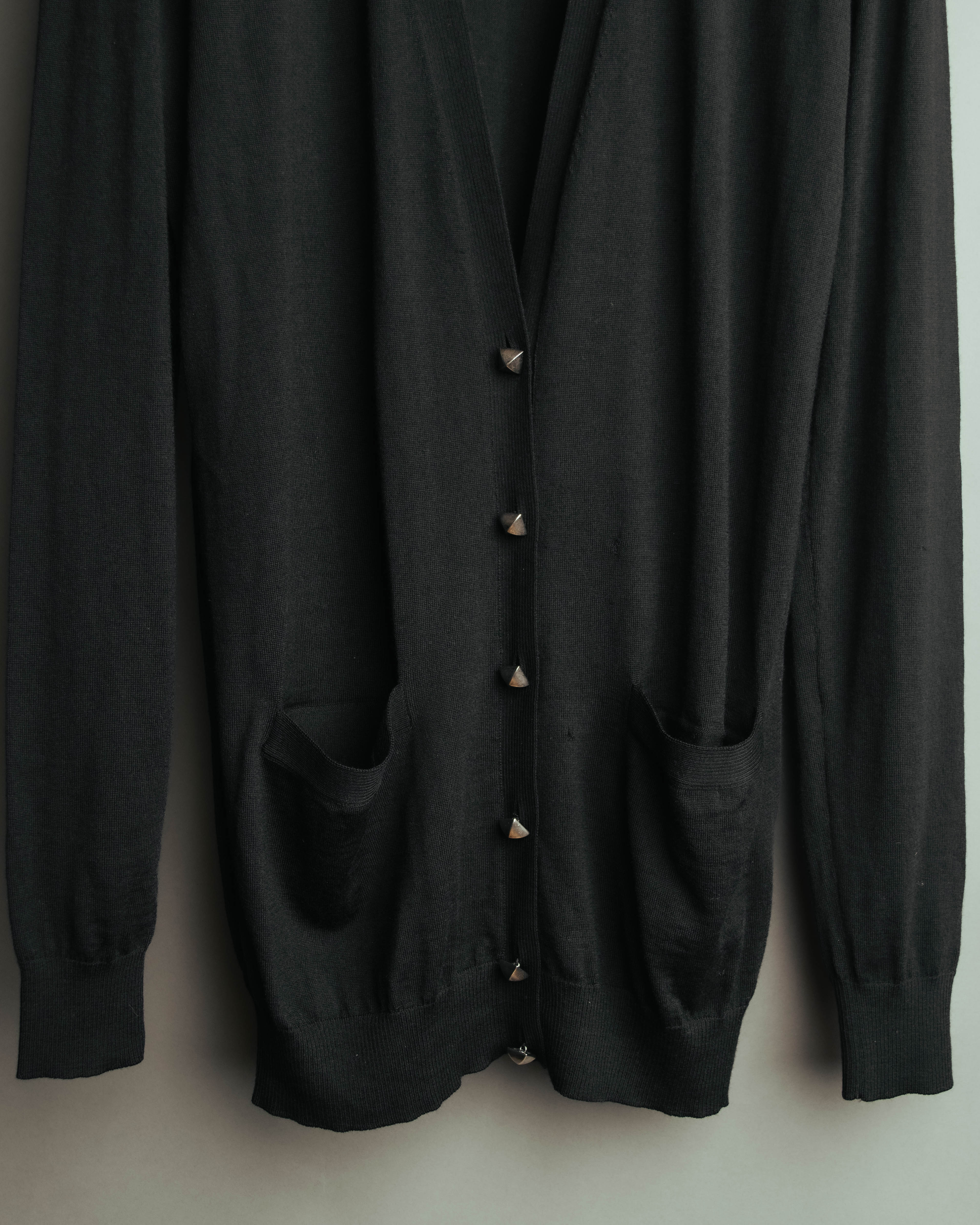 "Hermès" 90's-00's Medor button wool knit cardigan