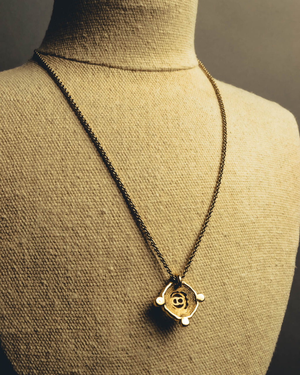 "Christian Dior" 90's-00's Crystal cd logo pendant necklace