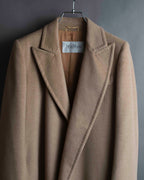"Max Mara" Buttonless straight line beige chester coat