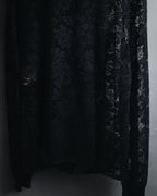 "VALENTINO MISS V" Late 80s botanical lace polo shirt