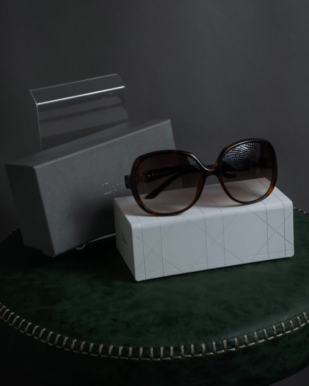 "Dior" Oversized tortoiseshell square sunglasses