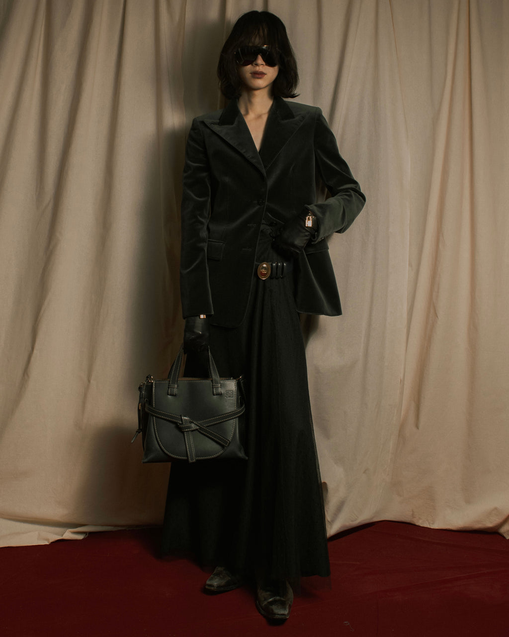 –SPECIAL– "HERMES"
00’s Velvet switchinglamb leather collar special tailored jacket