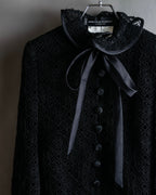 "JEAN-LOUIS SCHERRER" Lace frill design ribbon attached jacket