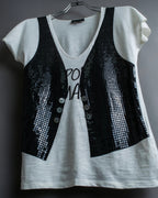 "Emporio Armani" Trompe l'oeil design T-shirt