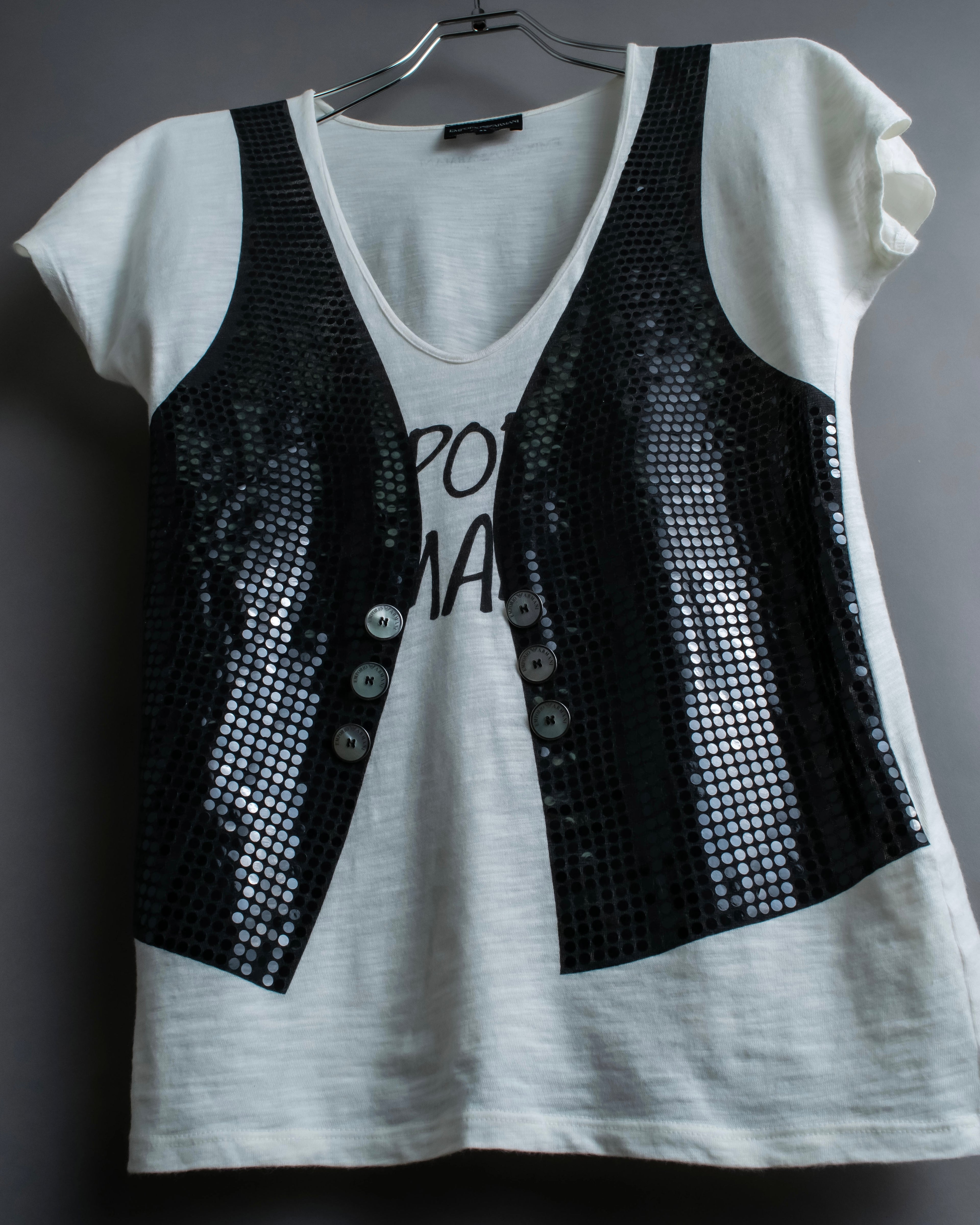 "Emporio Armani" Trompe l'oeil design T-shirt