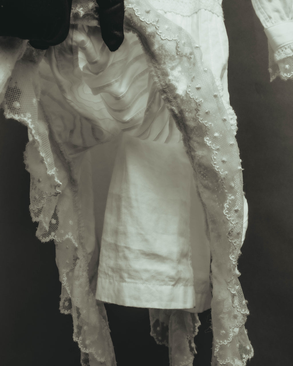 -SPECIAL- “JUNYA WATANABE COMME des GARÇONS MAN PINK”2005AW Victorian lace pleated asymmetric long shirt