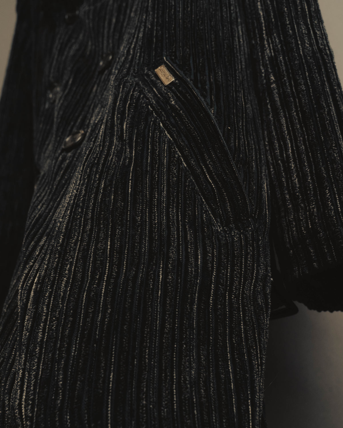 "Christian Dior" 80's-90's Classically tailored belted double-breasted coat