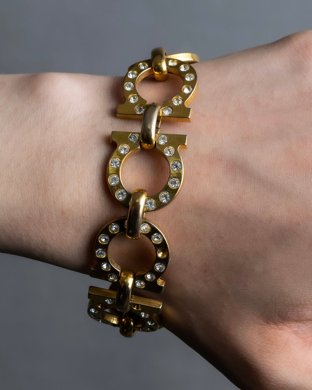 Salvatore Ferragamo Big Gancini gold chain bracelet