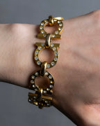 Salvatore Ferragamo Big Gancini gold chain bracelet