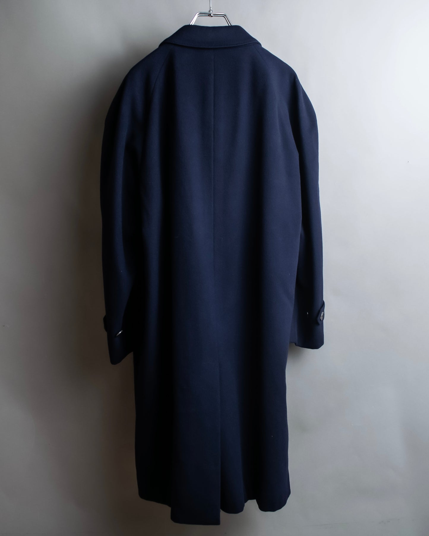 "YVES SAINT LAURENT" Stand neck fly front wool long coat