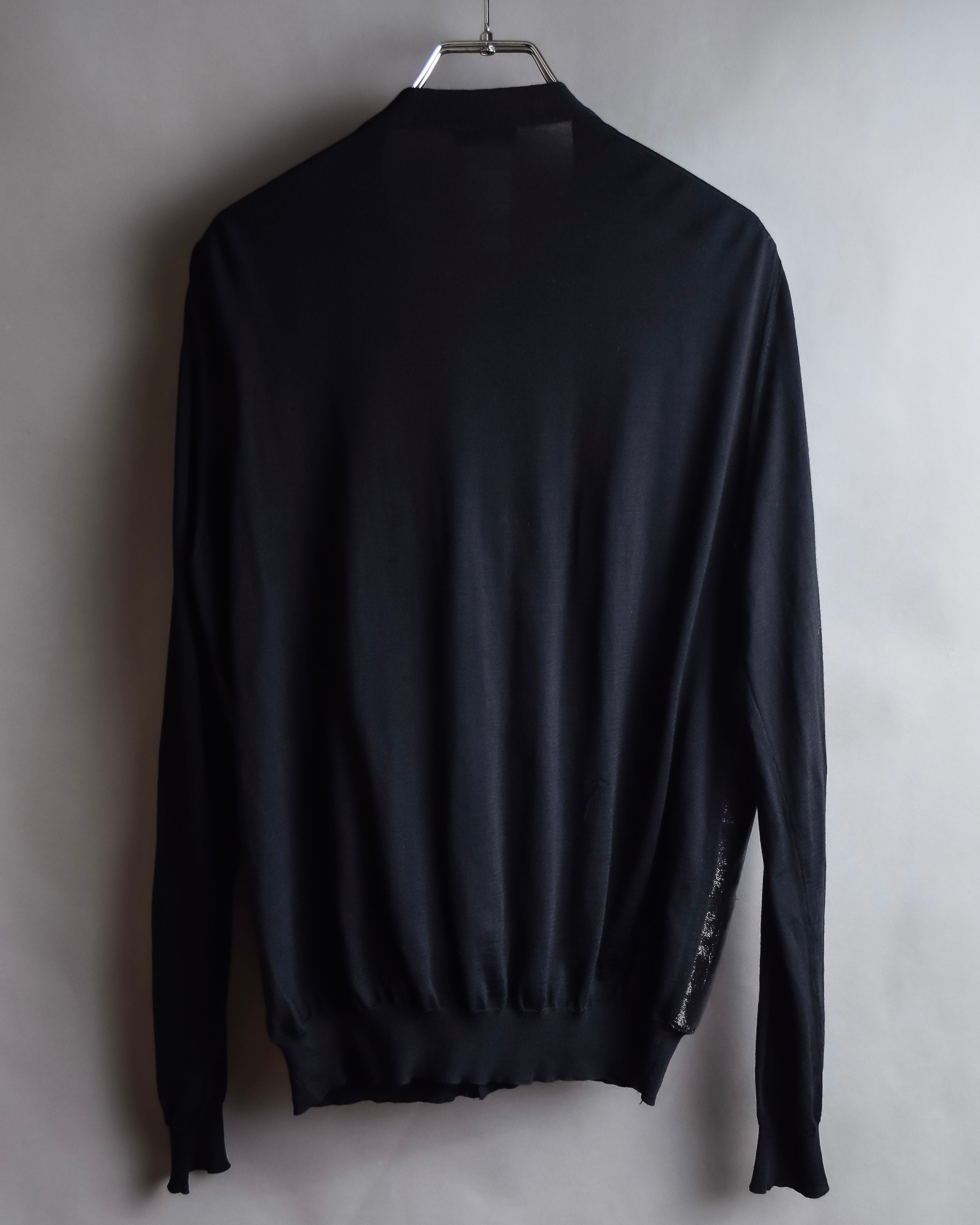 "JIL SANDER" Glitter jacquard V-neck cardigan