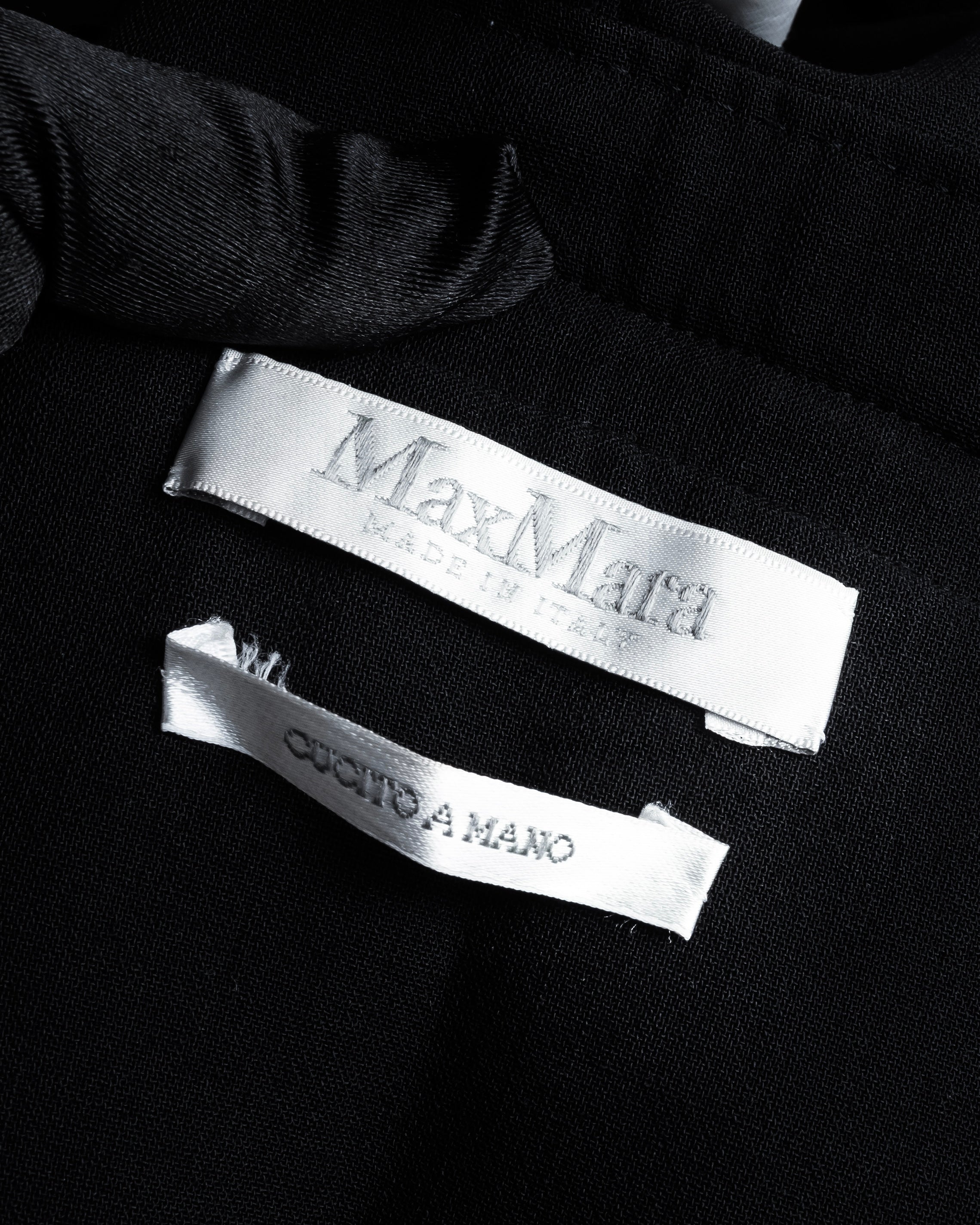 "Max Mara" CUCITO A MANO silver tag hand-sewn tailored coat