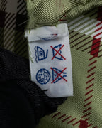 "BURBERRYS" Rose motif layered check pattern silk scarf