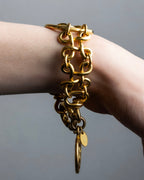 "1993's CHANEL" Coco mark motif gold bracelet