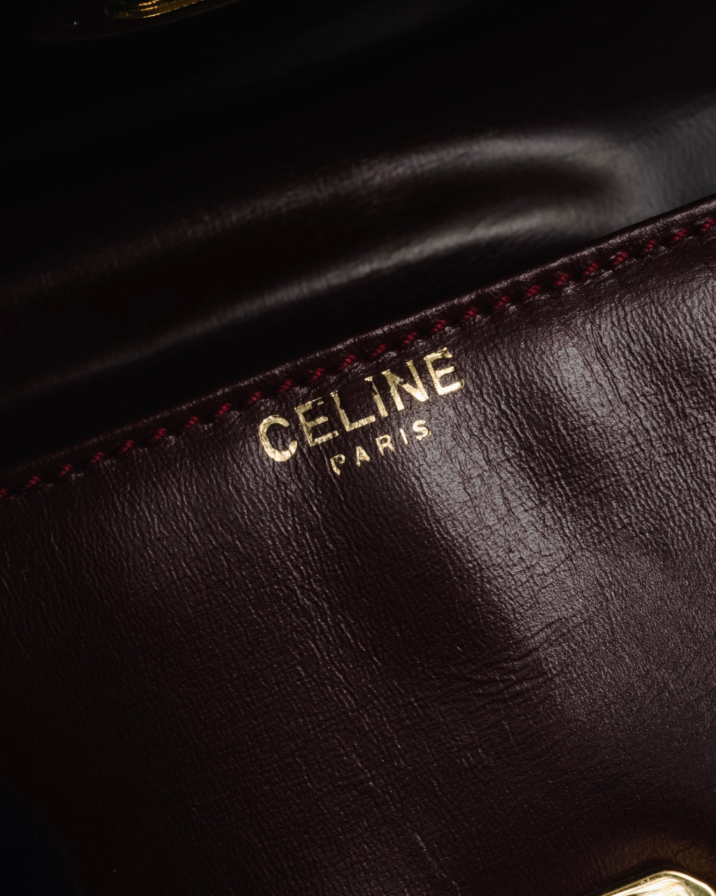 "CELINE" 2019-22 Heritage turn-lock box calf shoulder bag