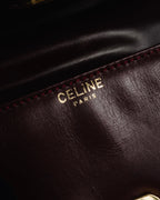 "CELINE" 2019-22 Heritage turn-lock box calf shoulder bag