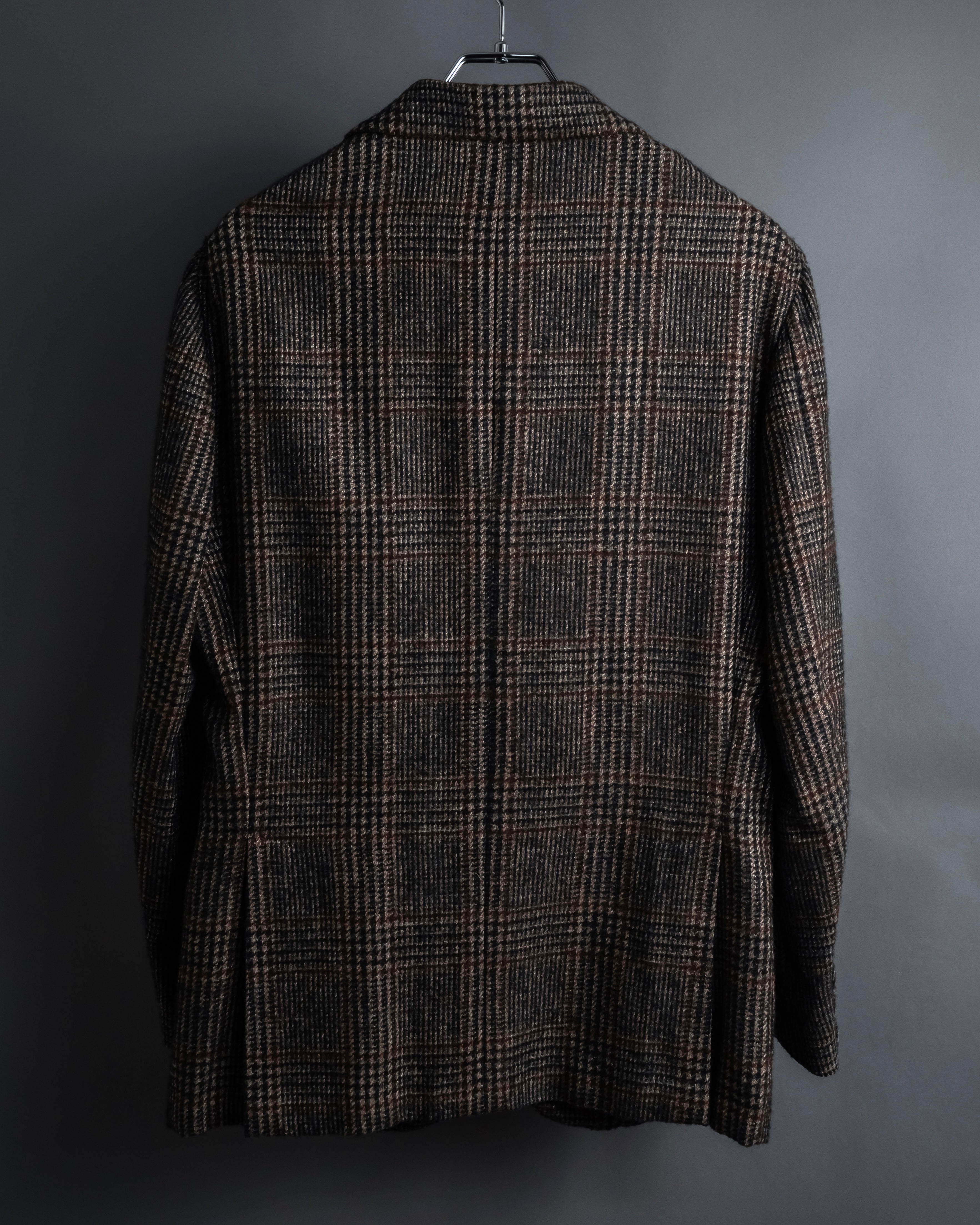 "Ernesto" Glen plaid flannel tailored jacket