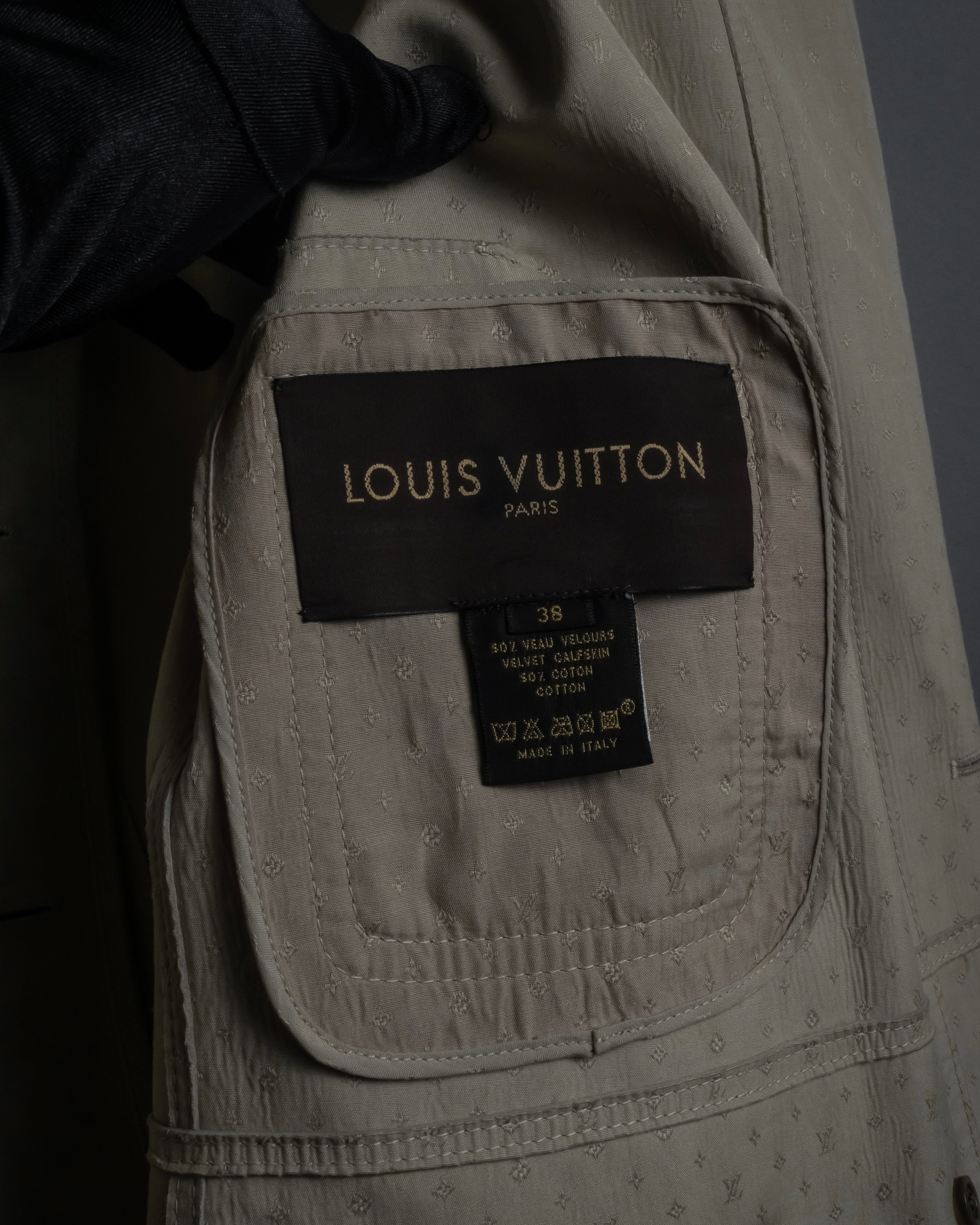 "LOUIS VUITTON" 00's Marc Jacobs period double-breasted suede coat