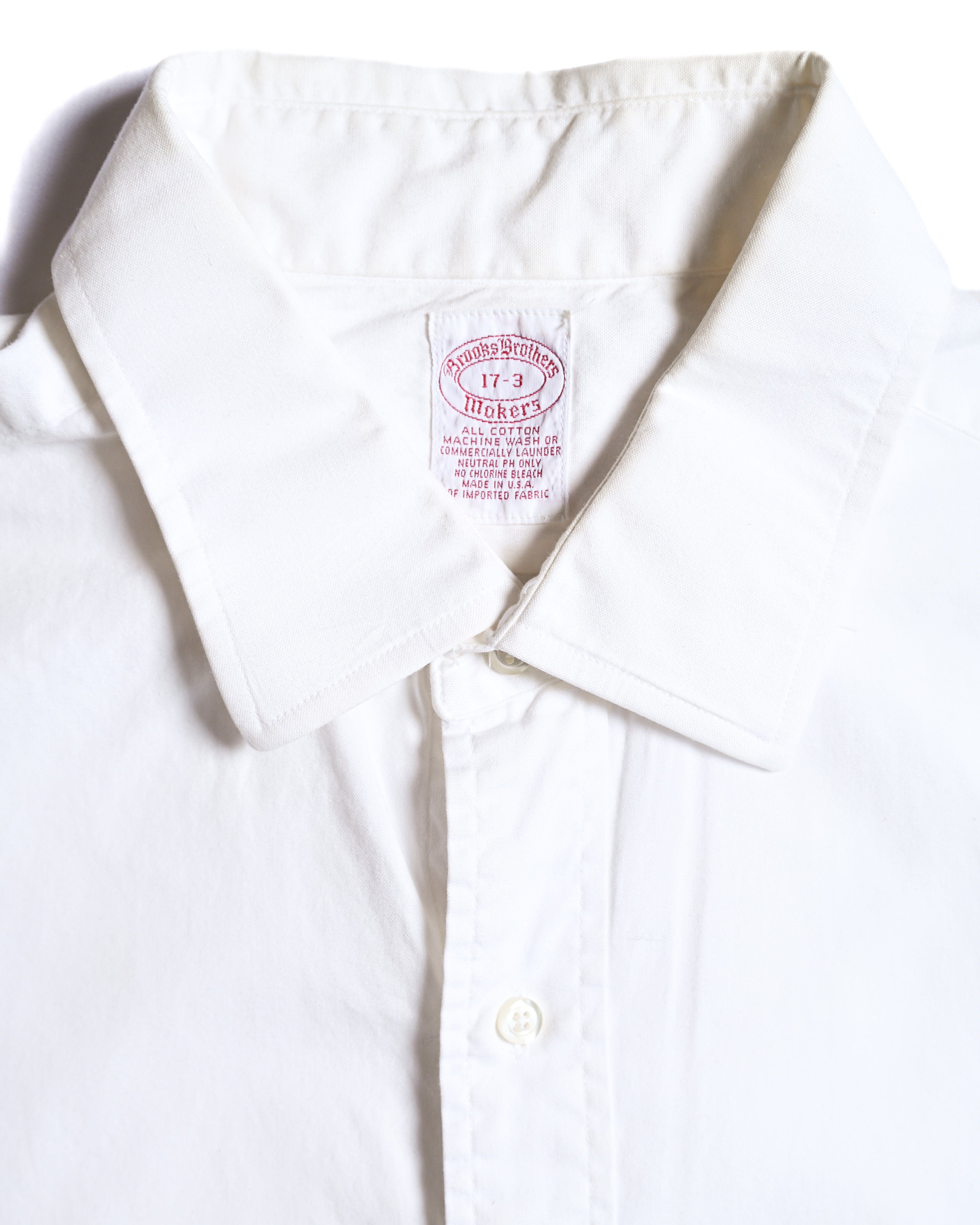 BROOKS BROTHERS/ Relax Fit Cotton French Cuff Shirt White